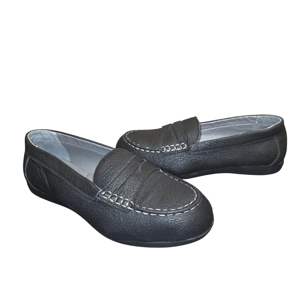 Rockport Works RK600 Loafer Shoes Womens 8.5 W Black Slip On Steel Toe Work